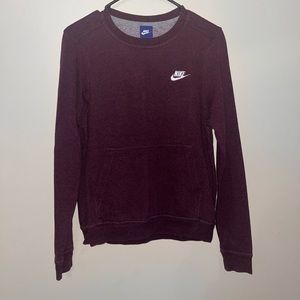 SOLD! Solid Burgundy Nike Crewneck